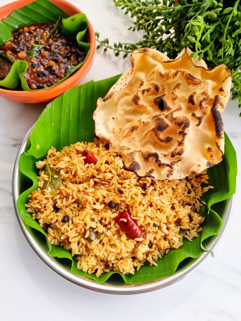 Vatha kulambu and Rice