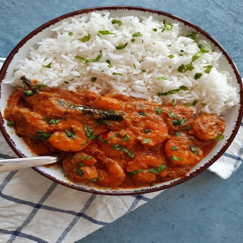 Prawns Curry & Rice