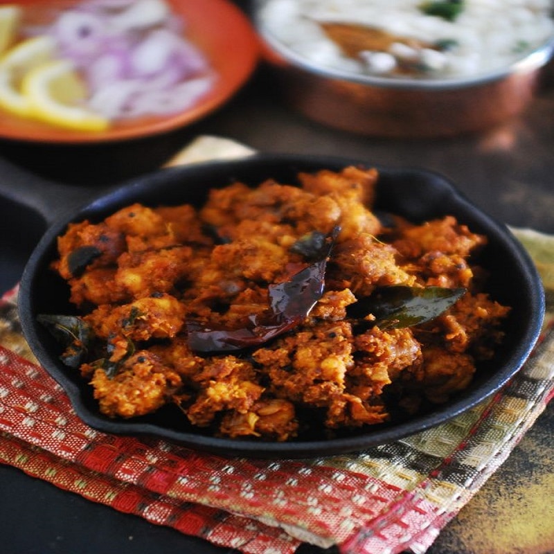 Prawns Sukka & Chapatis