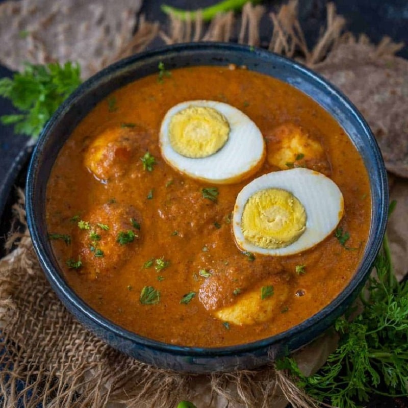 Egg curry & Roti