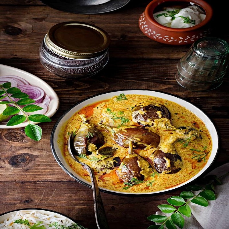 Baingan Masala & Roti