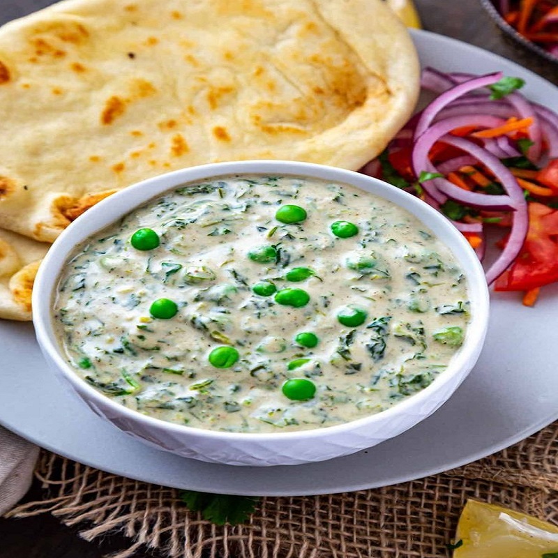 Methi Matar Malai & Ghee Paratha