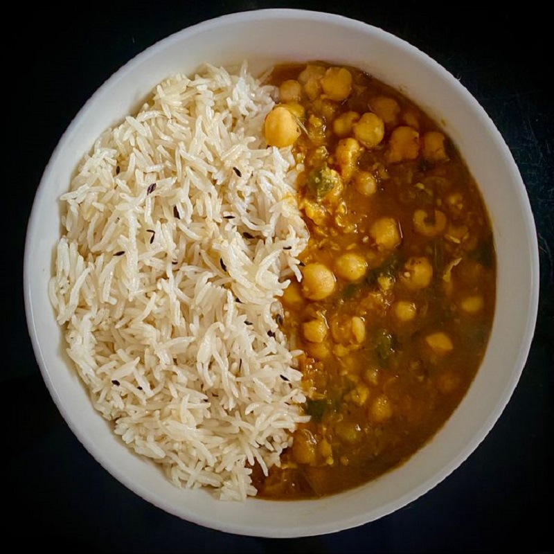 White Chole Chawal