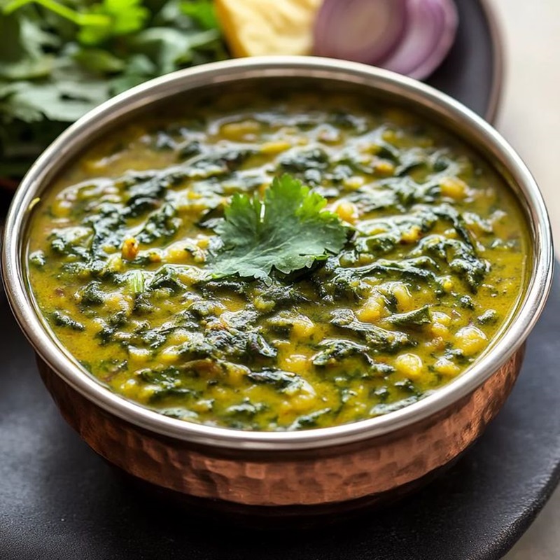 Palak Chi Pattal Bhaji & Chapatis