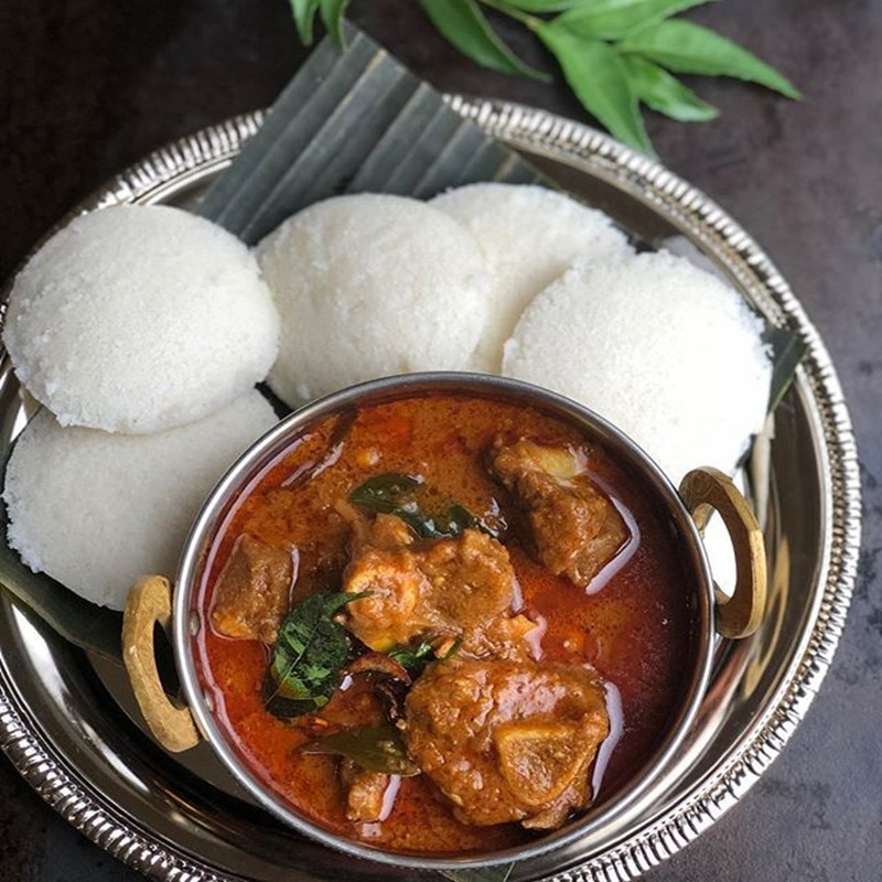 Mutton Gravy & Idli