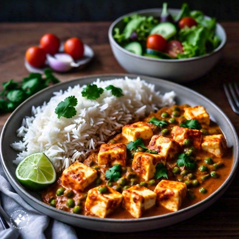 Matar Paneer & Rice