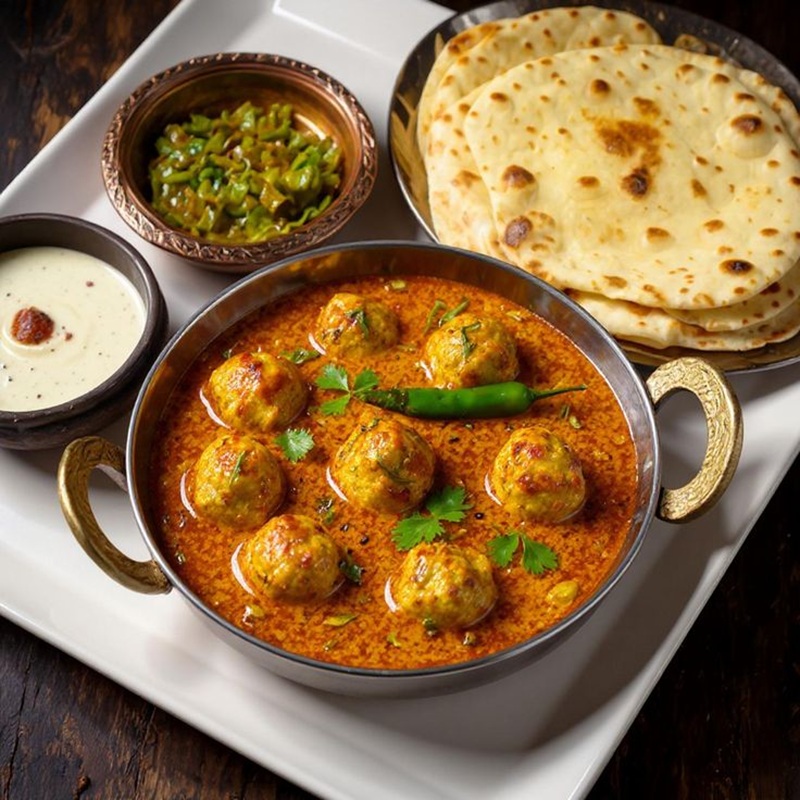 Dudhi Kofta & Chapatis