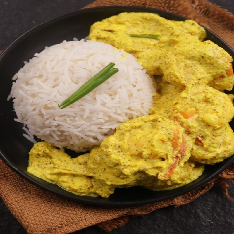Bhapa Chingri & Rice