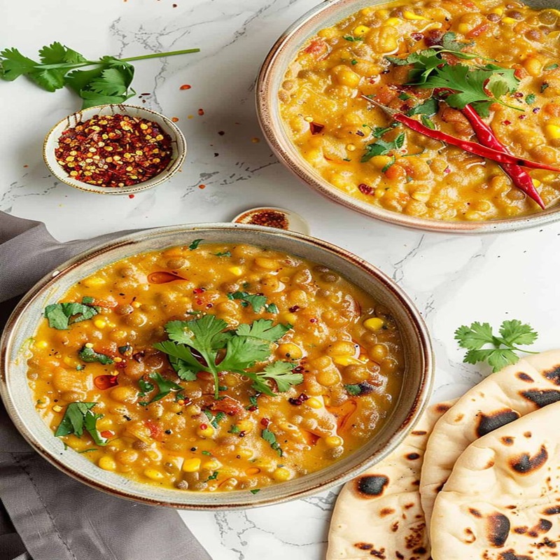 Tridali Dal & Chapatis