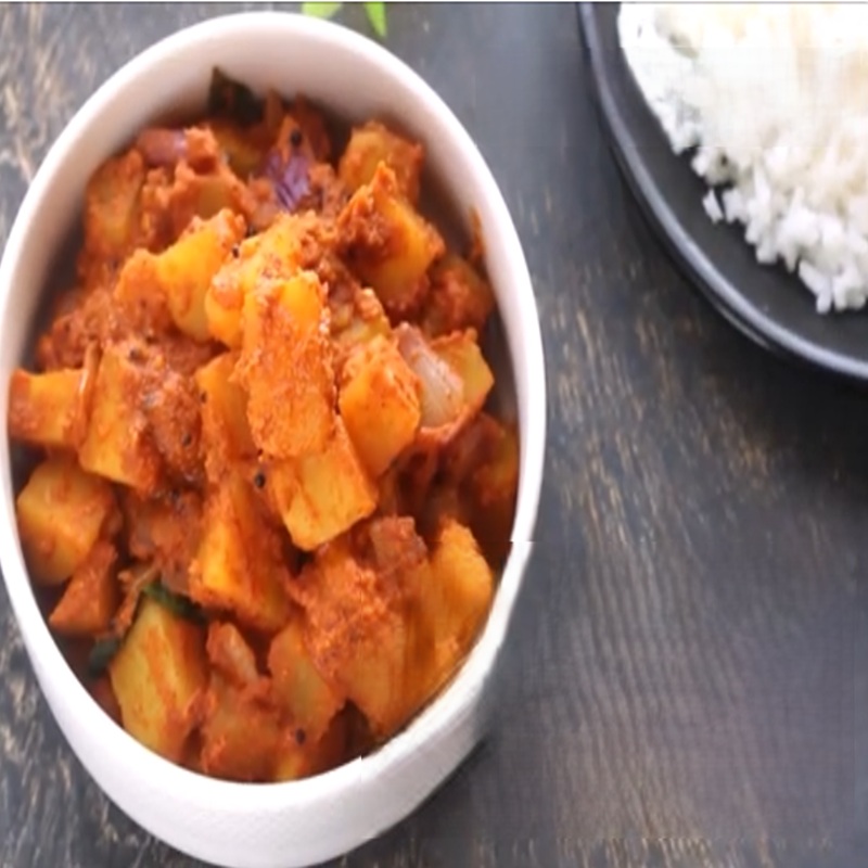 Batate Song, Dalitoy & Rice (Potato Sukka, Dal & Rice)