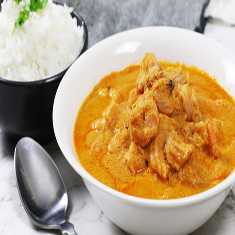 Sungta Hinga Udda (Prawn Curry & Rice)