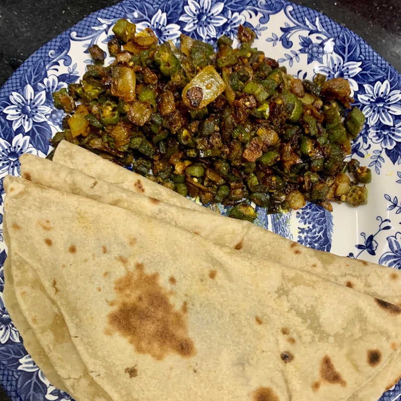 Bhindi Fry & Phulkas