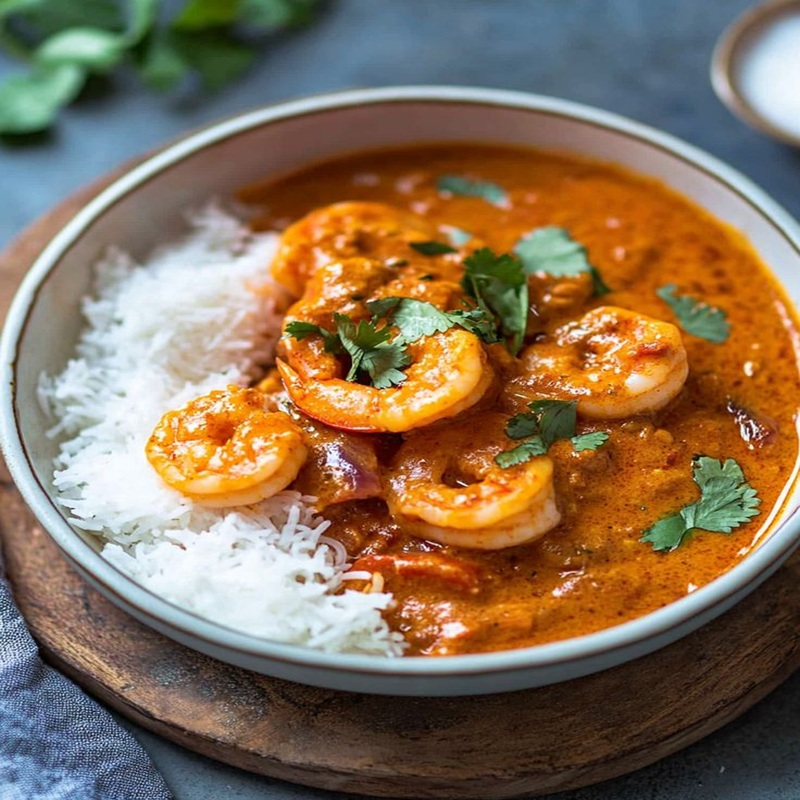 Goan Prawn Curry & Rice