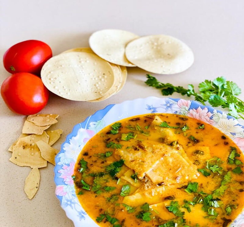 Papad Mangodi ki Sabji & Roti