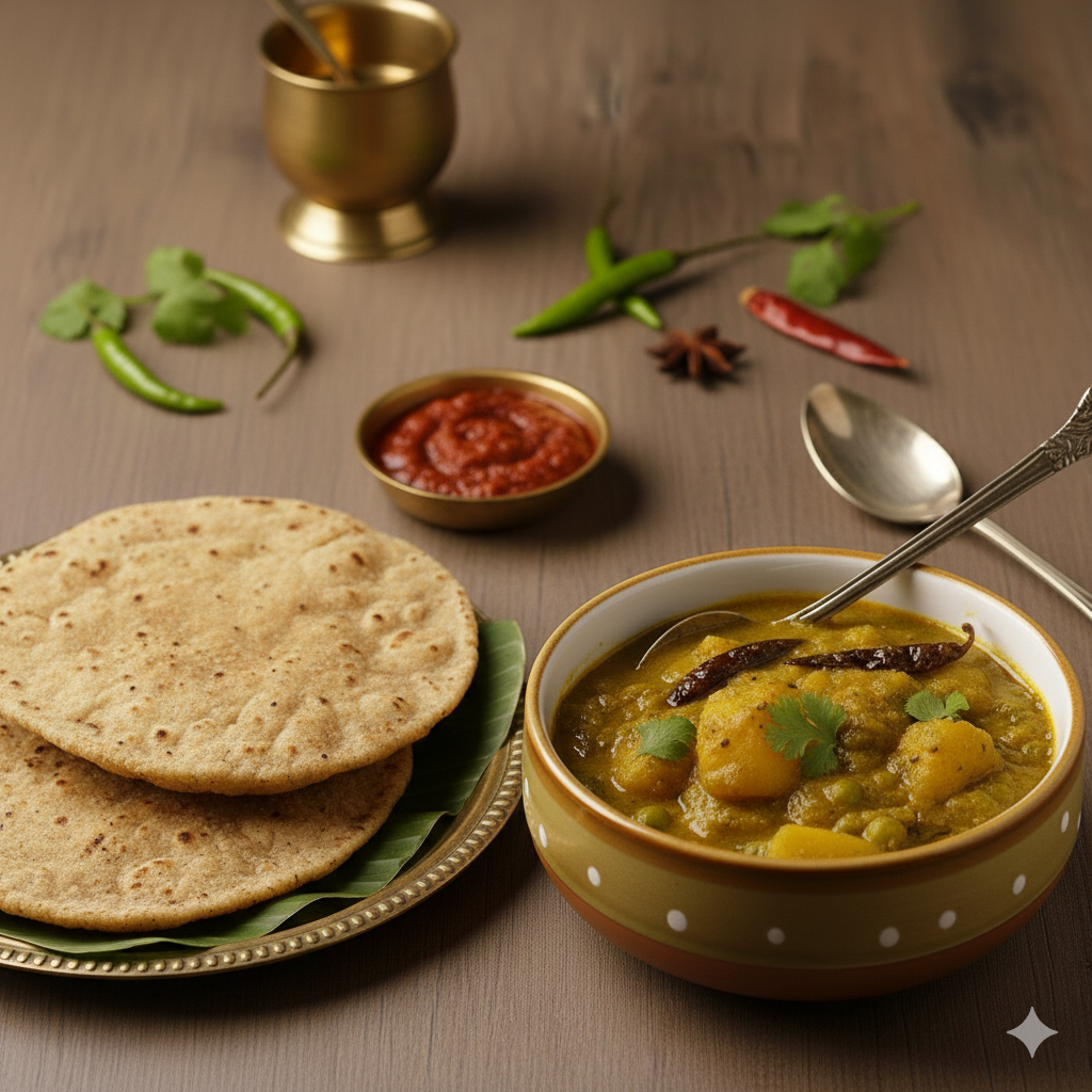 Sambhariya Aloo & Bajra Rotla