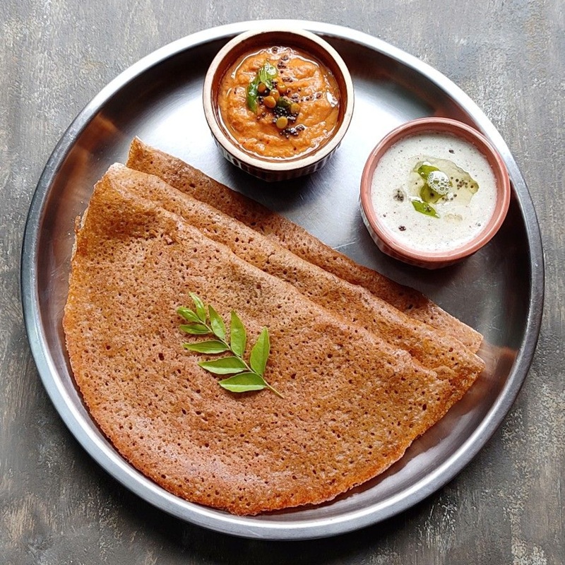 Kambu (Millet) Dosa & Chutney