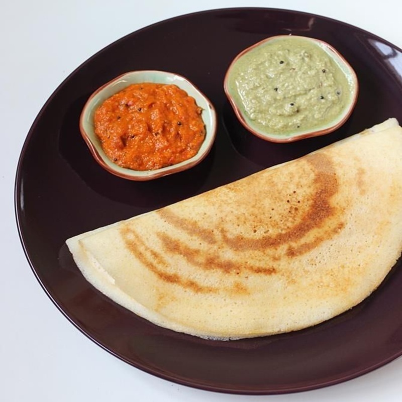 Sola (Jowar) Dosa & Chutney