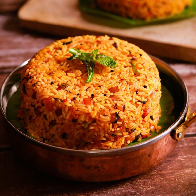 Tomato Rice & Sabzi