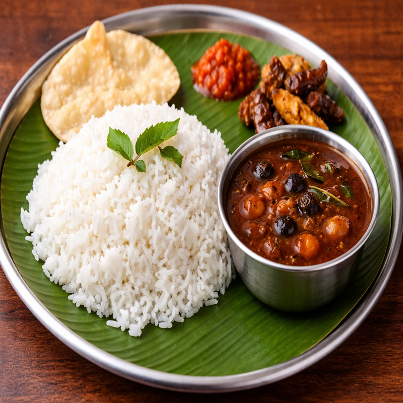 Vatha Kulambu & Rice
