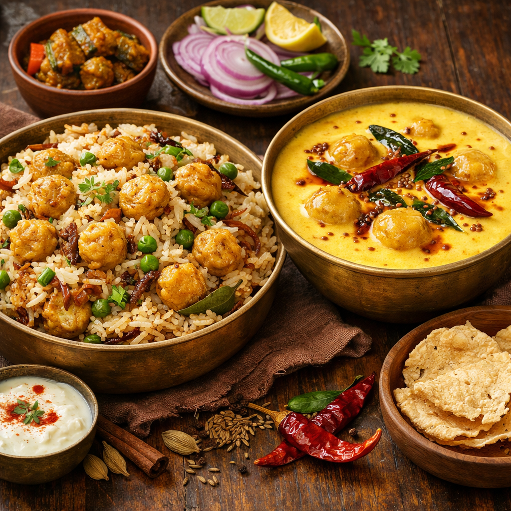 Gatte ka Pulao & Kadhi