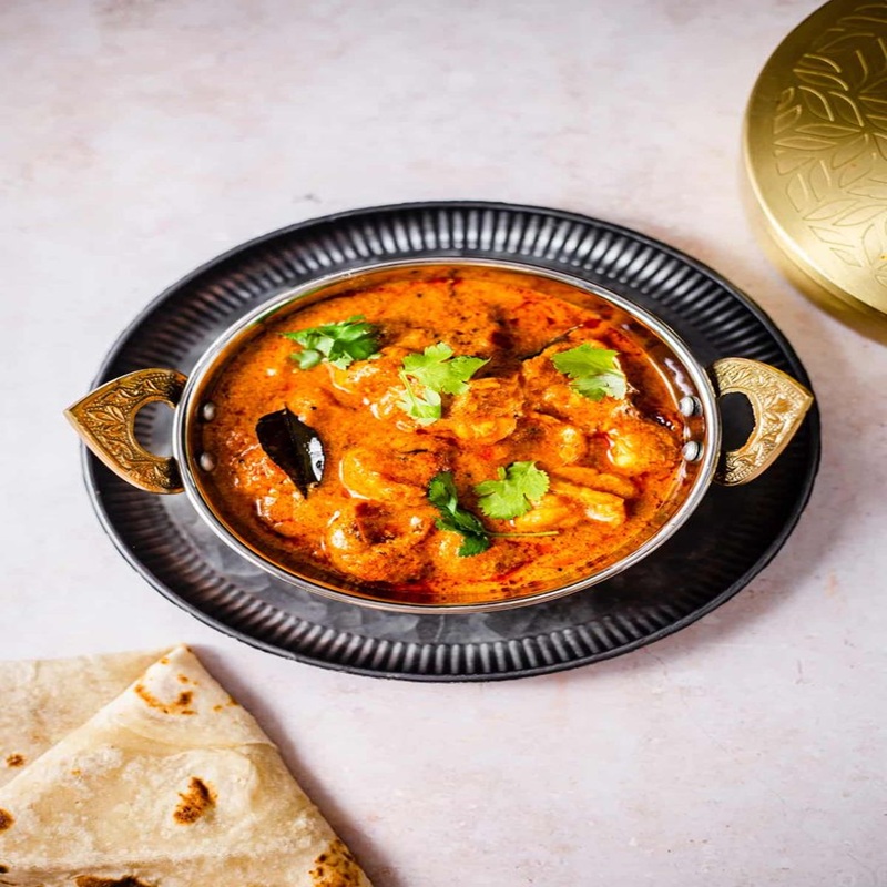 Prawn Sukka Masala & Chapatis