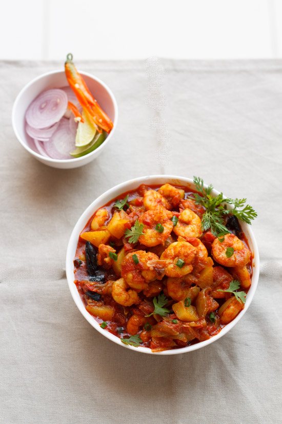 Goan Prawn Chilli Fry & Chapatis