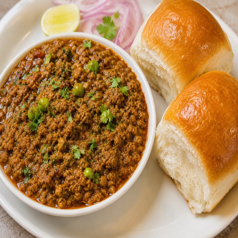 Mutton Kheema & Pav