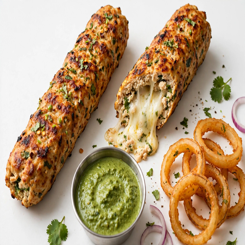Chicken Cheese Stuffed Sheekh Kebab