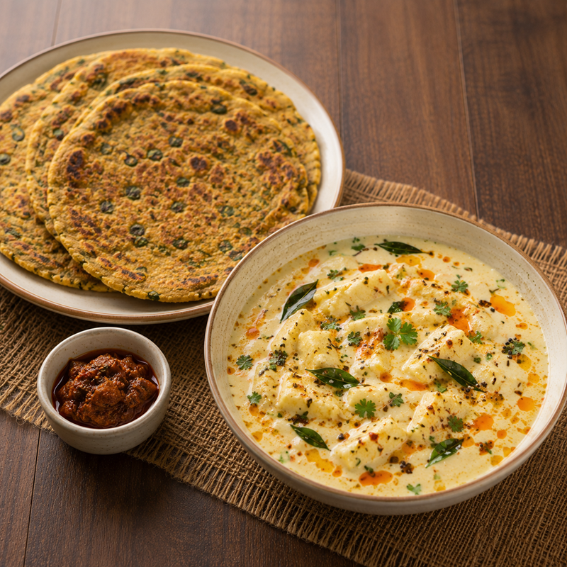 Kathiyawadi Dhebra & Dahi Tikhari