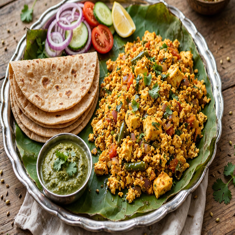 Paneer Bhurji & Roti
